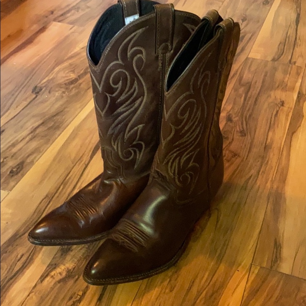 Code West brown cowboy boots EUC